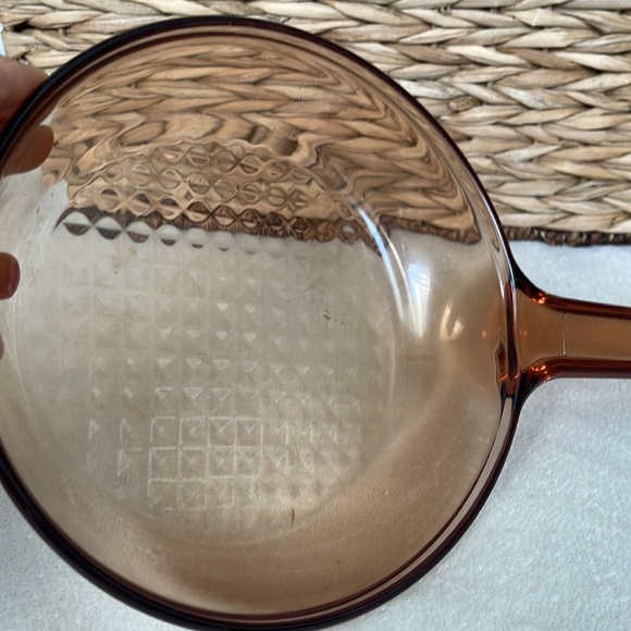 Vintage Pyrex Vision Cookware Amber Brown 7” Frying Skillet Pan - Picture 5 of 8